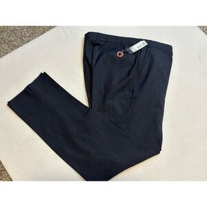 NWT $225 Hiltl DiBiella SO Super 100's Marzotto Wool Flat Front Dress Pant sz.40
